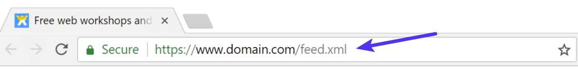 xml в конец URL вашего сайта Wix, чтобы   найдите файл RSS   ,